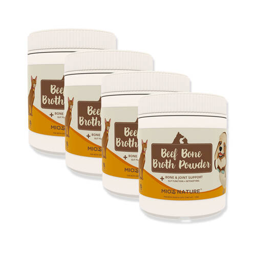 4PK Mio's Nature Beef Bone Broth Nutritional Powder for Pet Cats/Dogs 120g