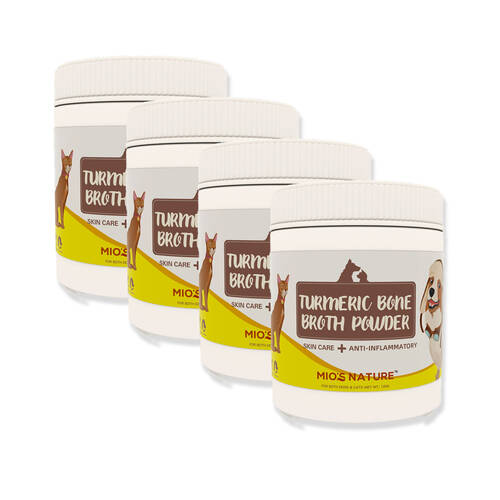 4PK Mio's Nature Turmeric Bone Broth Nutritional Powder for Pet Cats/Dogs 120g
