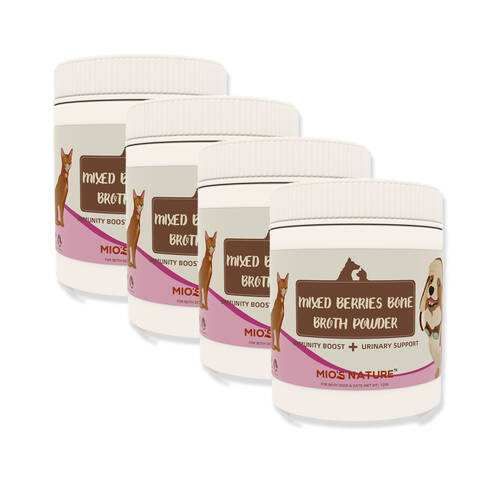 4PK Mio's Nature Mixed Berries Bone Broth Nutritional Powder for Cats/Dogs 120g