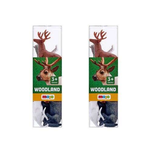 2x 12pc Mojo Woodland Animals Kids Fun Playset Toy 3y+ Assorted