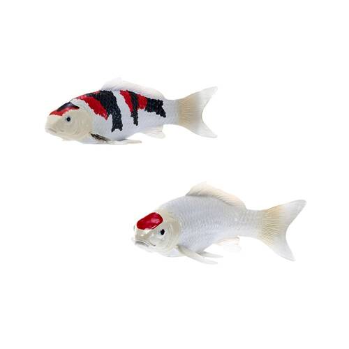 Mojo Koi Carp Shiro Utsuri Koi/Showa Sanshoku Koi 2025 Figurine Decor Combo Set