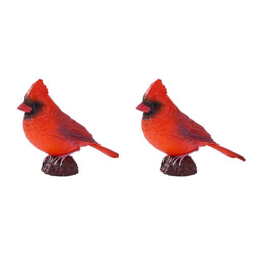 2PK Mojo Red Cardinal 2025 Figurine Bird Sculpture - Red