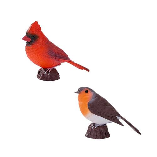 Mojo Red Cardinal/Robin 2025 Figurine Bird Sculpture Combo Set