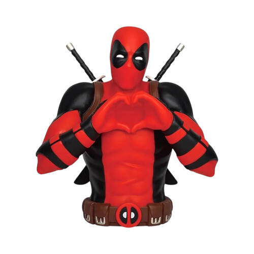 Marvel Comics Deadpool Bust PVC Coin/Piggy Bank 8in Figure Red