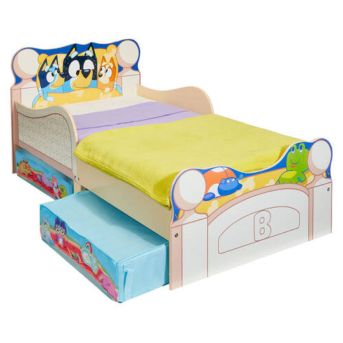 Bluey Wooden Toddler Bed w/ Underbed Storage