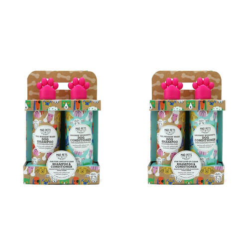 2PK Mad Pets Dog Shampoo and Conditioner Duo 800ml Oatmeal & Chamomile