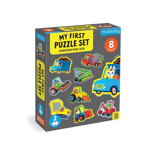 Mudpuppy My First Kids 8 Jigsaw Puzzle Set 10x15cm Construction Site 0+