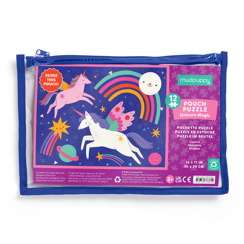 12pc Mudpuppy Jigsaw Puzzle 36x28cm Unicorn Magic Game 2y+