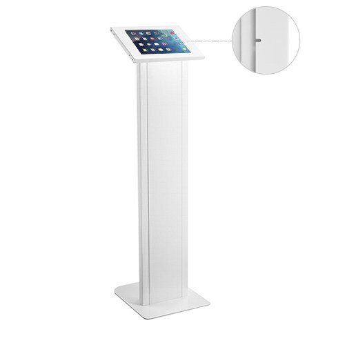 Brateck Anti-Theft Freestanding 9.7'-10.2' Tablet Kiosk Stand White