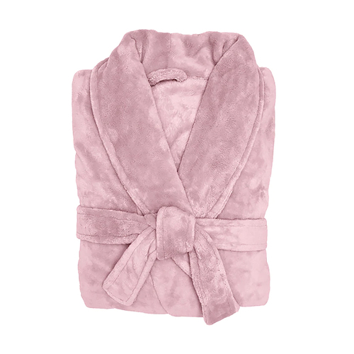 Bambury Unisex M/L Microplush Robe Blush