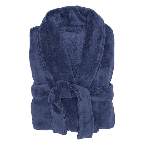 Bambury Unisex S/M Microplush Robe Denim