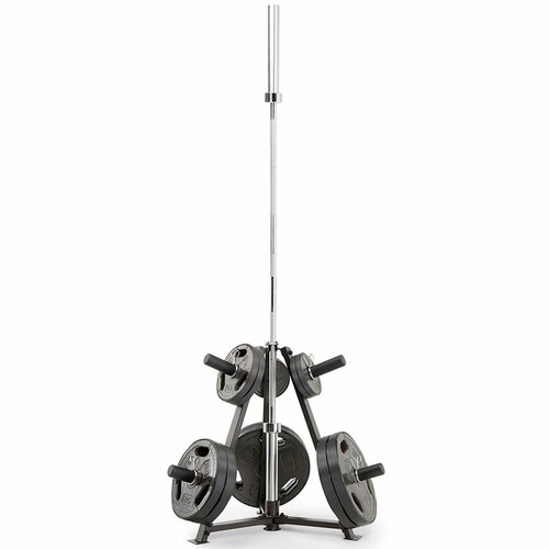 Olympic 86cm Plate Tree with Bar Holder Weight Storage Fitness Rac