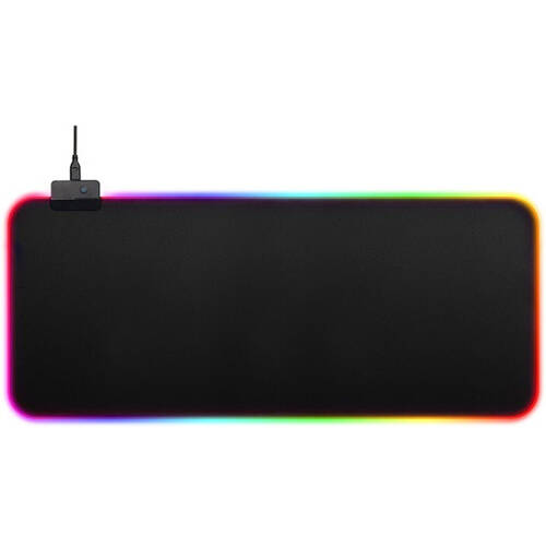 Laser Gaming RGB LED Wired 1.8m USB Cable Soft Mouse Pad Anti-Slip Extra Large