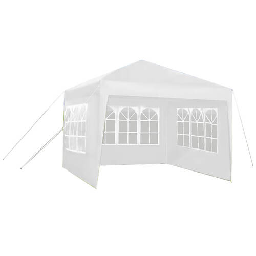Hacienda 3x3m Marquee Party Tent w/ 4 Walls - White