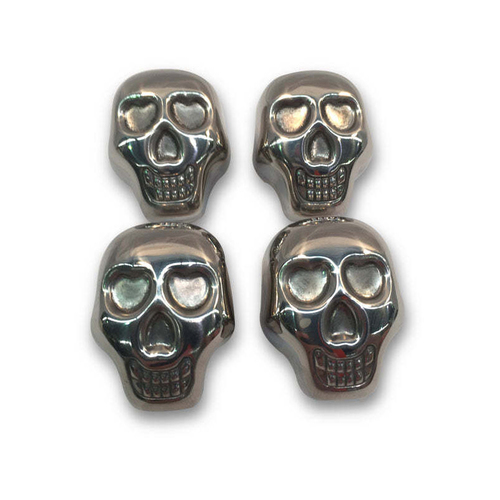 4pc Men's Republic Skull Ice Cubes Stainless Steel