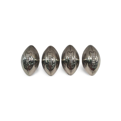 4pc Men's Republic Footy Ball Ice Cubes Stainless Steel