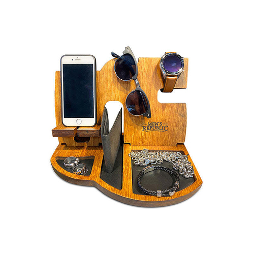 Men's Republic Bedside Table Phone Docking Station and Night Stand