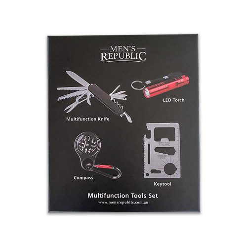 4pc Men's Republic Multi Tool DIY Home/Garage Gift Set