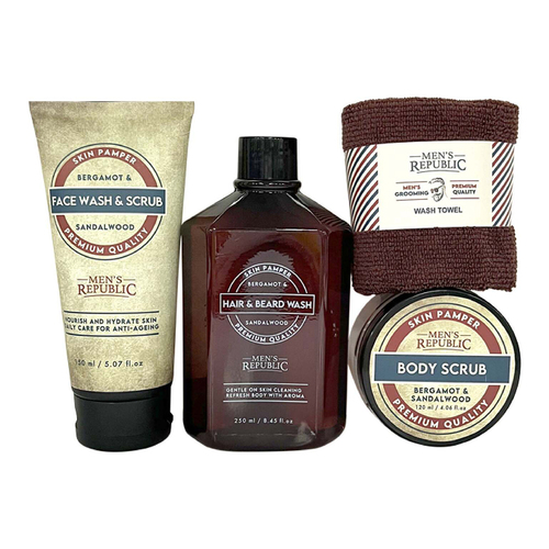5pc Men's Republic Facial Hair/Styling Grooming Set With Toolcase