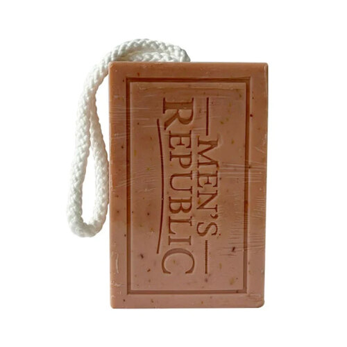 6pc Men's Republic Logo Soap-on-a-Rope Body Bar Soap