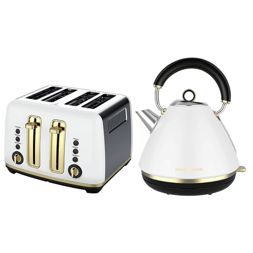 Morphy Richards Electric Ascend Soft Gold Kettle & 4 Slice Toaster