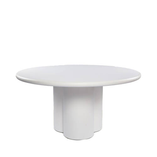 Belle Chloe Dining Table Round Indoor Furniture 150x150cm - White