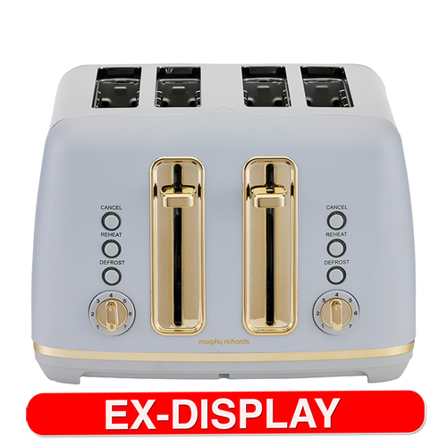 Morphy Richards Ascend 2000W 4 Slice Toaster Ocean Grey/Gold Ex Display