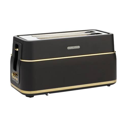 Morphy Richards Signature Soft Gold Toaster 1800W 4 Slice Defrost - Matte Black
