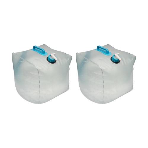 2PK SOL Packable Water Cube Foldable 6P-Free PVC Camping Container 20L