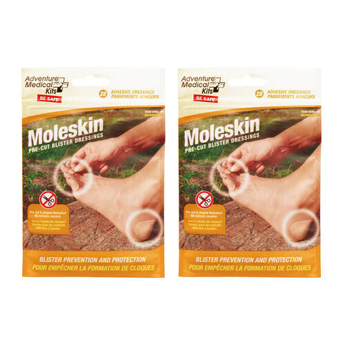 2x 28pc AMK Moleskin Blister Dressings with Wipes For Hiking or Outdoors