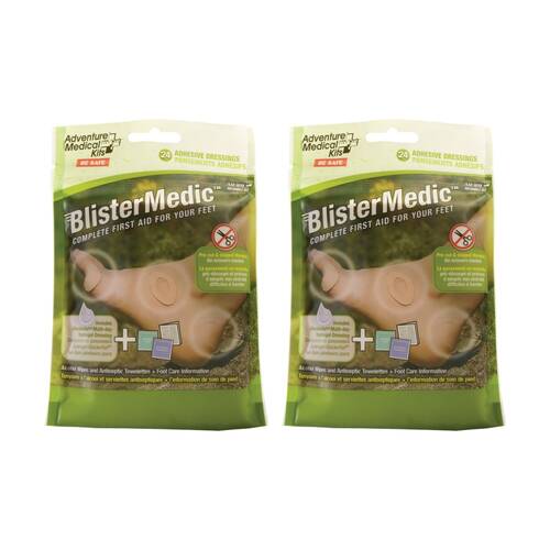 2PK AMK Blister Treatment Pack Moleskin GlacierGel Dressings Antiseptic Wipes