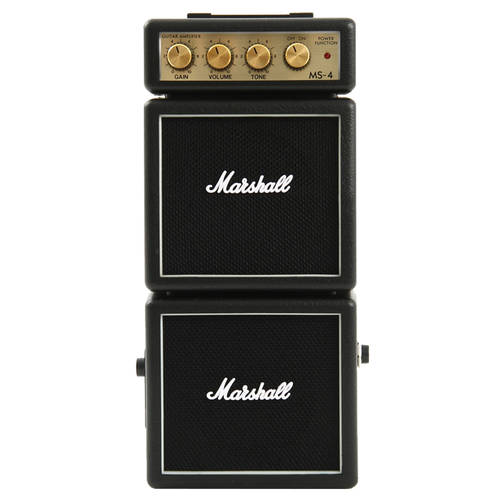 Marshall MS-4 Black Portable Micro Amplifier Amp Speaker for Guitar Instrument