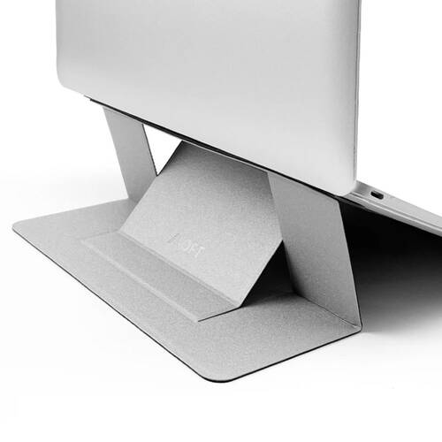 Moft Airflow Adhesive Foldable Laptop Stand - Silver