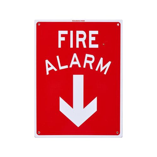 Fire Alarm Medium Sign 200x300x1mm Polypropylene
