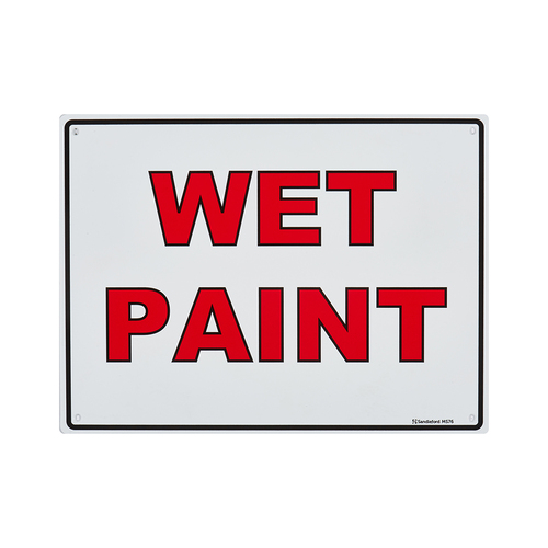 Wet Paint Medium Sign 225x300x1mm Polypropylene