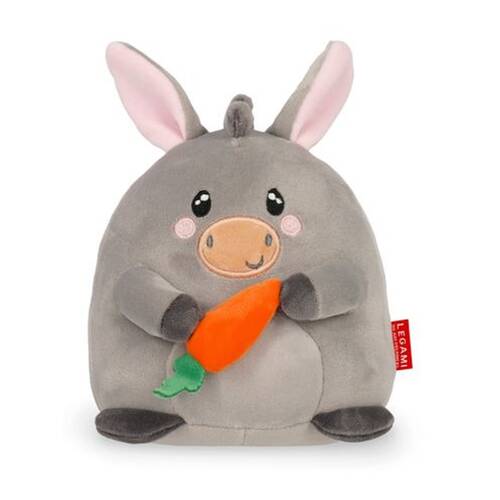 Legami Kids Cute Animal Plush Mini Donkey Super Soft Standing Toy 15cm 3y+