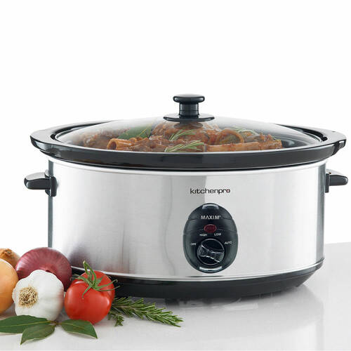 Maxim Kitchen Pro 6.0L Stainless Steel Slow Cooker