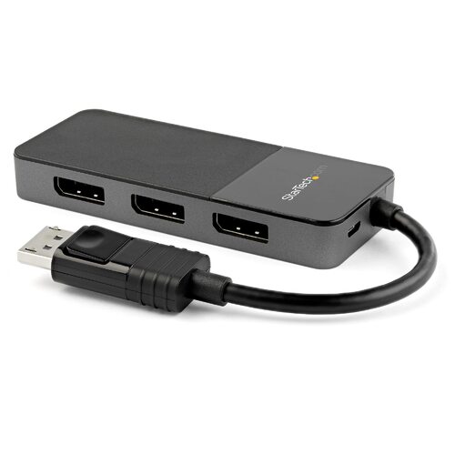 Star Tech 3 Port DisplayPort MST Hub - 3x4K - DP 1.4 Monitor Splitter