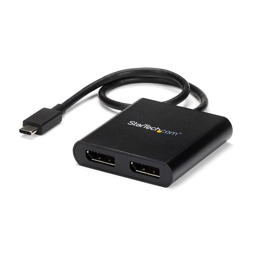 Star Tech 2-Port USB-C to DisplayPort MST Hub - Dual 4K Video Splitter