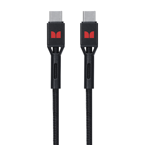 Monster Braided 1.2M USB-C to USB-C Black Phone Charging/Sync Cable