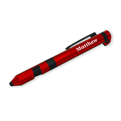 3pc MatThew Multi-Tool Pen 7 In 1 Functions Red Case 