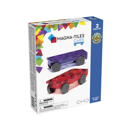 2pc Magna-Tiles 21x25.6cm Cars Expansion Set Purple/Red 3y+