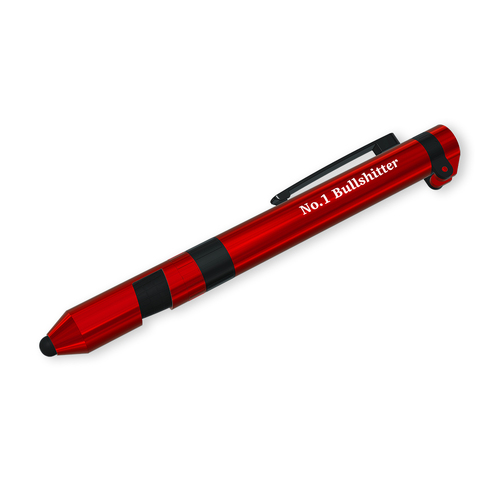 3pc No.1 Bullshitter Multi-Tool Pen 7 In 1 Functions Red Case