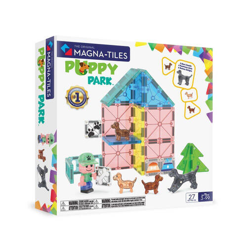 27pc Magna-Tiles Children's Puppy Park Magnetic Building Set 3Y+