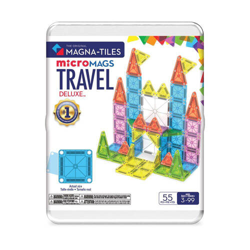 55pc Magna-Tiles microMAGS Deluxe Travel Magnetic Building Set 3Y+