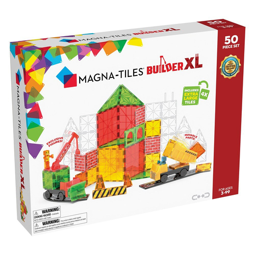 50pc Magna-Tiles Builder XL Set Kids Building Toy 3+