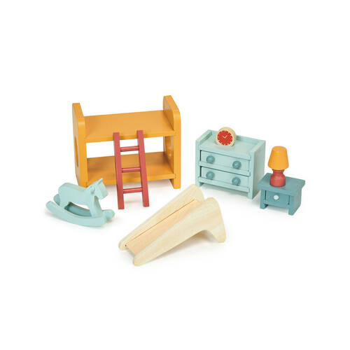 Mentari 1:12 Wooden Playroom Doll House Furniture Set Kids Toy 3y+