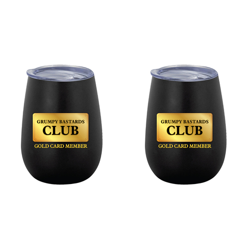 2PK Grumpy Bastards Club 360ml S/S Vacuum Insulated Tumbler Double Walled Mug