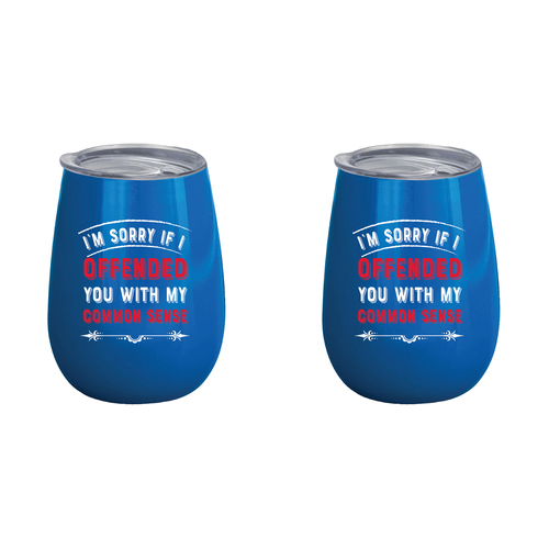2PK I'm Sorry If I Offended 360ml S/S Insulated Tumbler Double Walled Mug