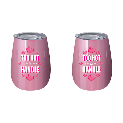2PK Too Hot To Handle 360ml S/S Vacuum Insulated Tumbler Double Walled Mug